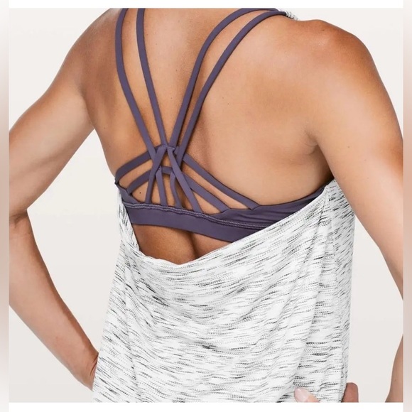 lululemon athletica Tops - Lululemon Moment To Movement 2-In-1 Tank Tiger Space Dye Black White/Moonphase